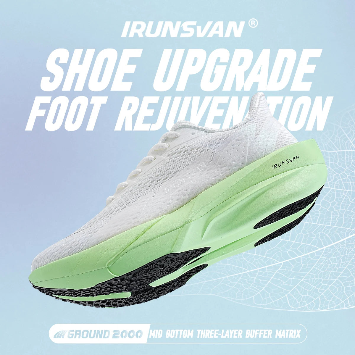 IRUNSVAN Surface 2000 Carbon Board Running Shoes Lightweight Shock-Absorbing Breathable Unisex Sports Shoes 130