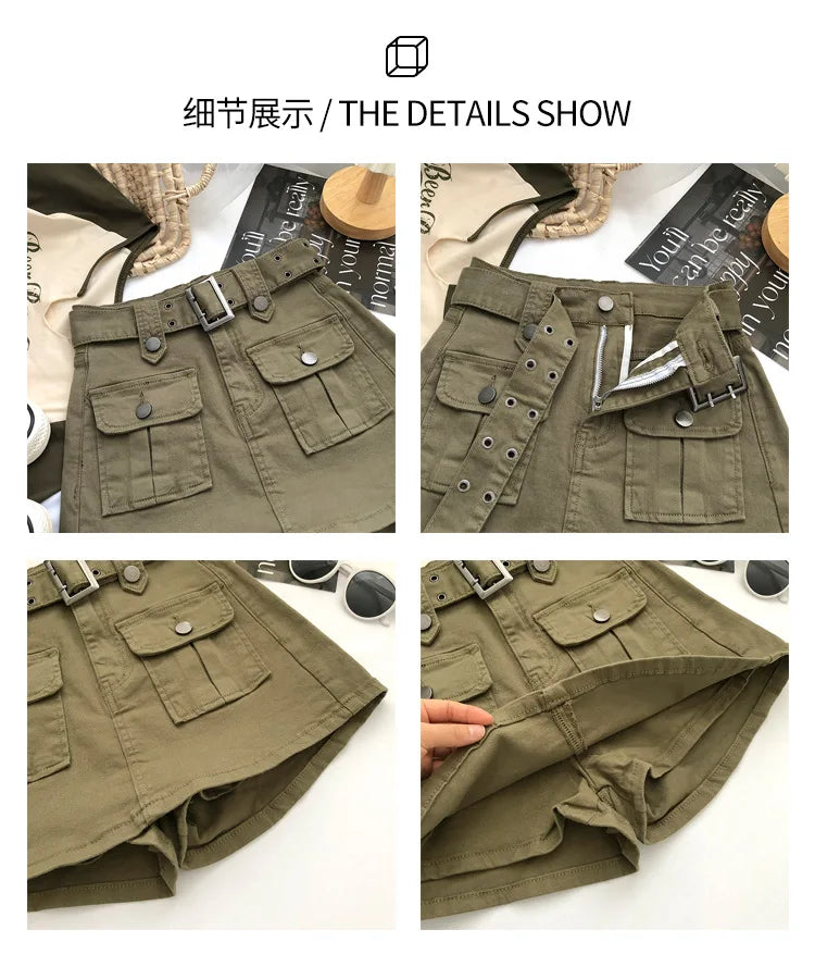 Design Sense Denim Skirt Pants Women's 2026 Summer Korean Version Hip Skirt