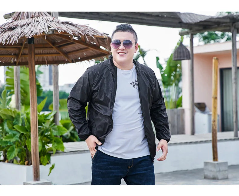 11XL Large size sun protection clothing men's summer thin plus sun protection clothing outdoor quick dry jacket 10XL 9XL 8XL