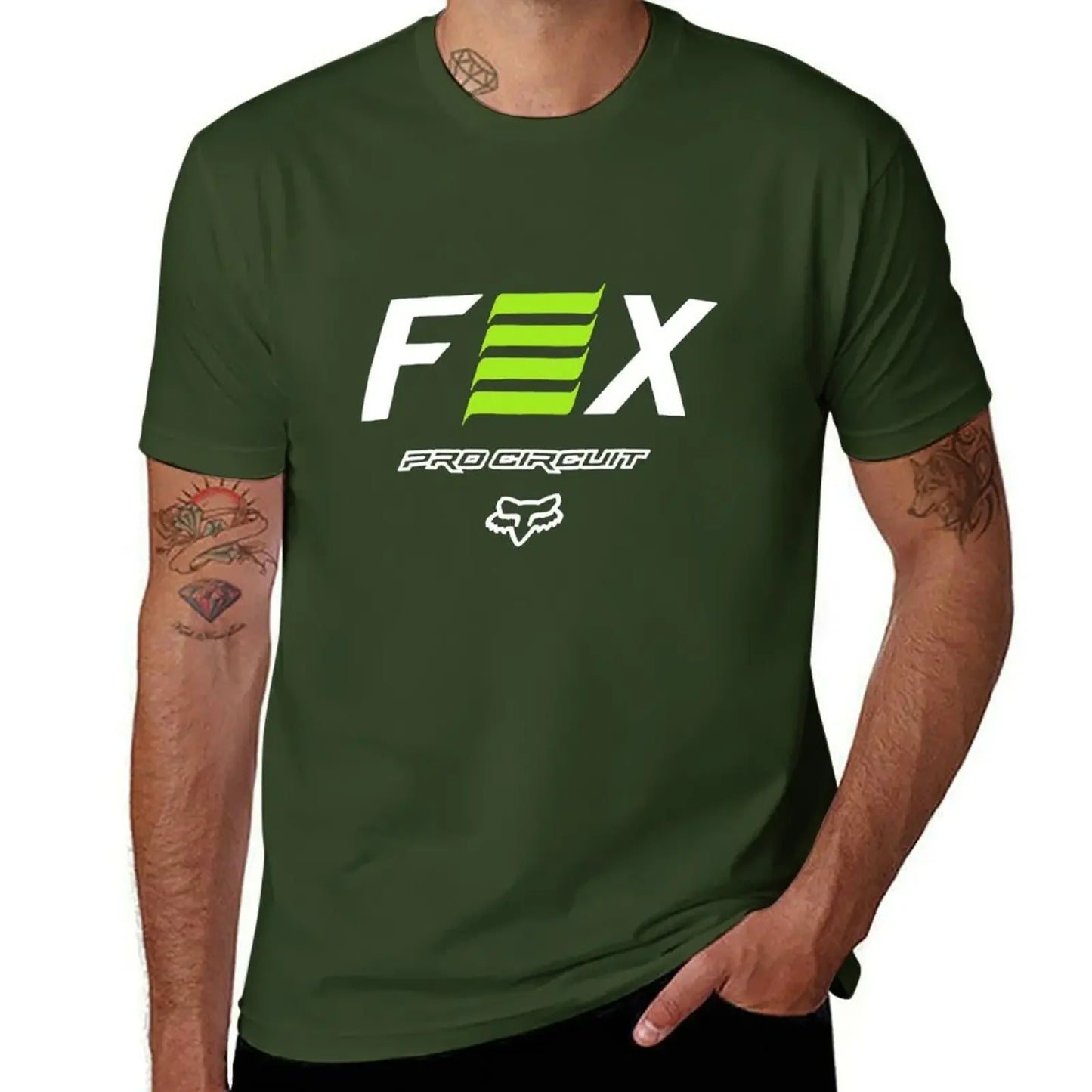 Fox-Clothing-Pro-Circuit-Short-Sleeve-Tech-Tee T-Shirt quick drying baggy shirts sublime anime shirts men