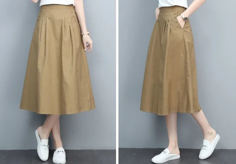 Female Skirts Korean Style A Line Women's Skirt Stylish Harajuku Premium Fashion Chic and Elegant Streetwear Modest Aesthetic V