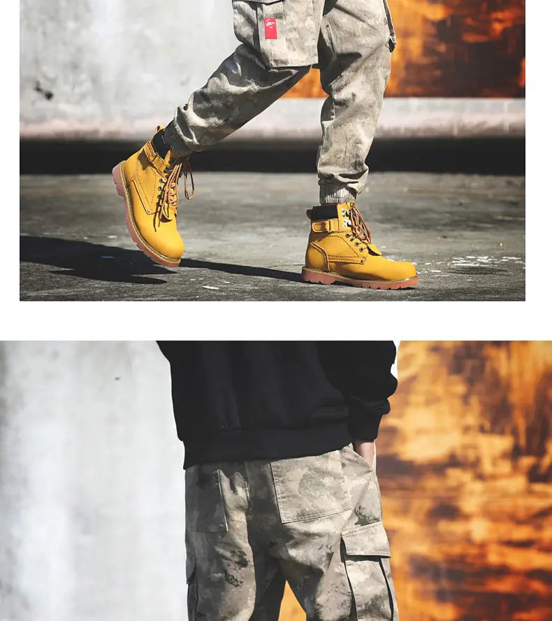 Workwear Camouflage Pants for Men - High-end Spring/autumn New Style Pants, Loose Fit, Casual, Rolled Cuffs, Durable
