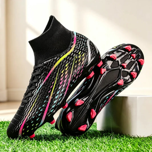 Elite AG/FG Soccer Boots, Carbon Fiber Speed Plate, Premium PU Upper, TPU Long Studs, Designed for Elite-level Performance on N