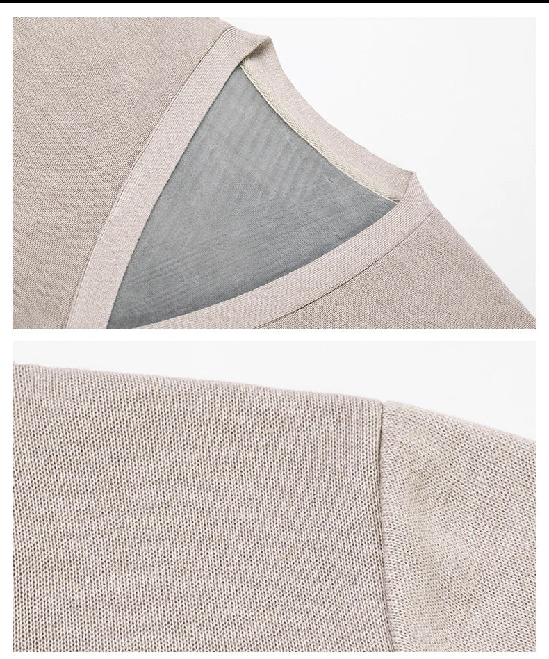 Mens Autumn Clothes Fleece Cardigan Jacket Knitted Sweater Outwear V-neck Fashion Cardigans Warm Men's Top