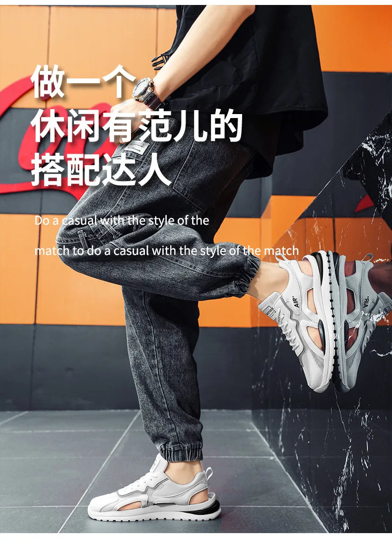 Men Sports Sandals Breathable Mesh Beach Shoe Outdoor Non-slip Sneakers Fashion Casual Shoes Luxury Sandals Zapatillas De Hombre