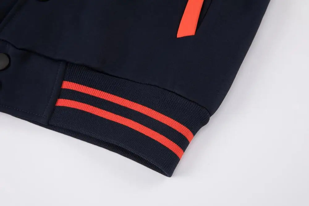 Mens Jacket Trend New Button Casual Coats Round Neck Baseball Uniform  Spring And Autumn Tide Brand Clothes Print LOGO LS-2211