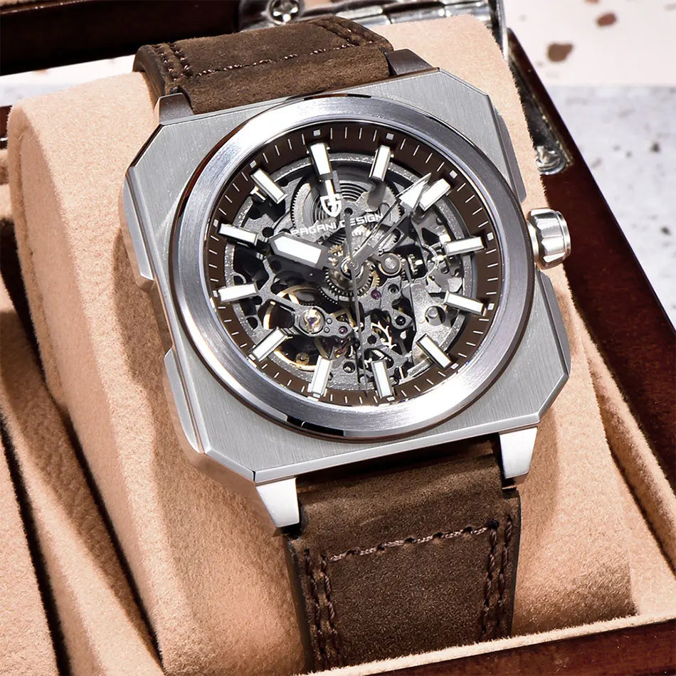 PAGANI DESIGN New Hollowed Men Mechanical Watch Top Brand Sapphire Glass Clock Classic Luxury Waterproof Automatic Men's Watches