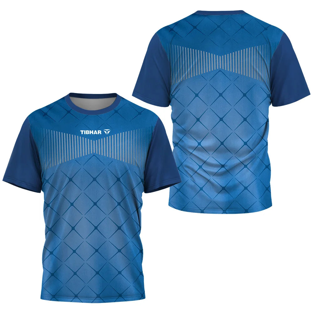 2024 Singapore Felix Lebrun League Clothing Men's Table Tennis T-Shirt Quick Drying Breathable Short Sleeve Men's Tennis T-Shirt