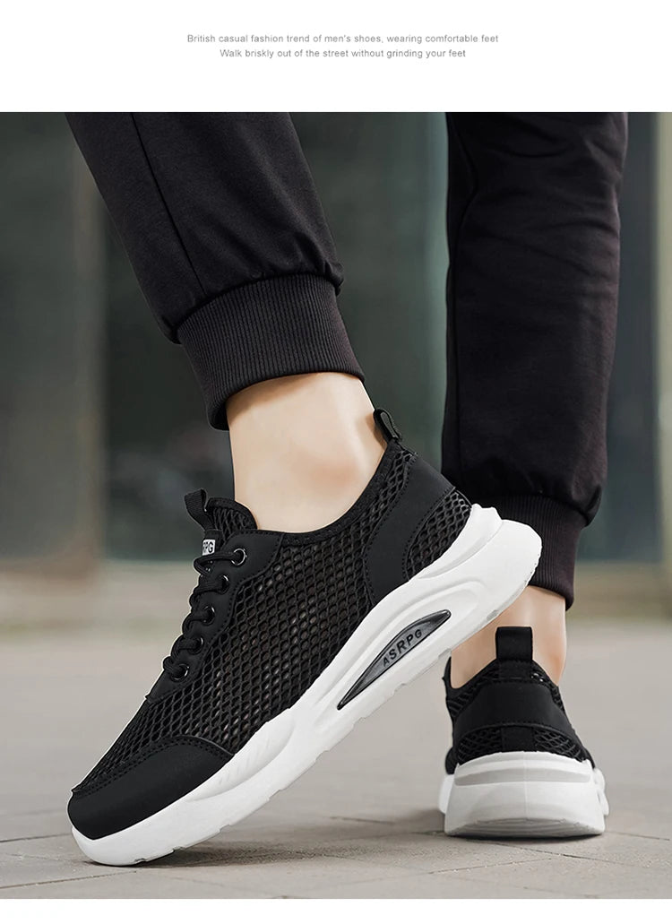 New Summer Sports Shoes for Men, Versatile Low-Top Trendy Running Shoes, Casual Mesh Fashion Shoes Suitable for Outdoor Sports
