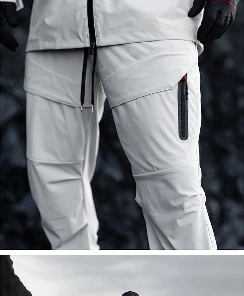 Mens Summer Quick Dry Streetwear Trousers Man Running Joggers Pants Sweatpants Bodybuilding Sports Compression Trackpants