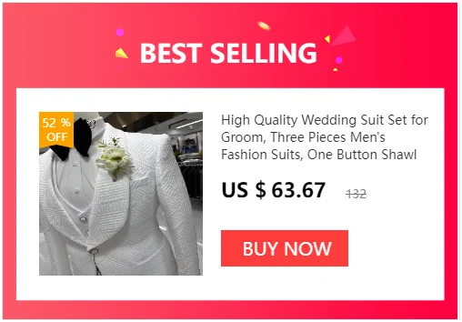 Jacquard Three-Piece Men’s Suit (Jacket + Waistcoat + Trousers) One Button Customized Men's Black-Tie Party Tuxedo Big & Tall