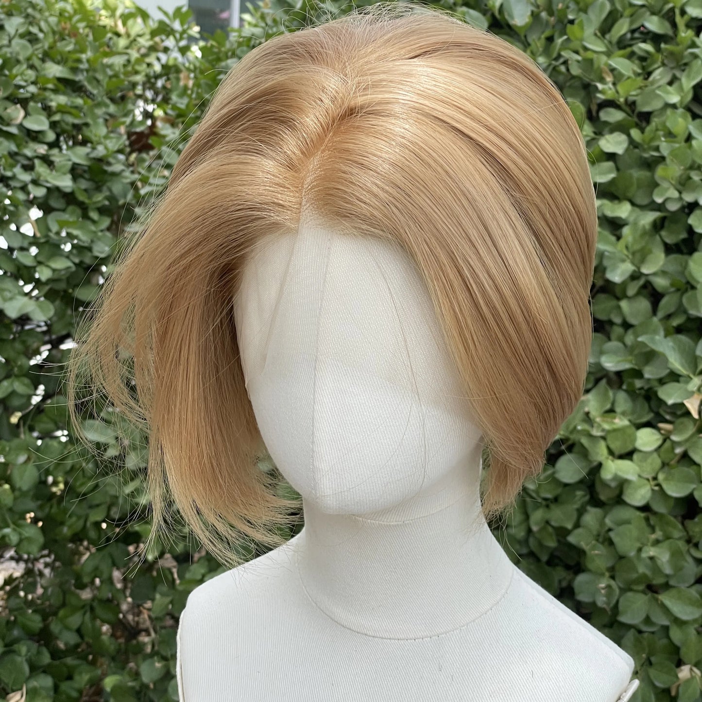 Short Bob Cut Cosplay Wigs for Men Honey Brown Women Free Part Wig Glueless 13x4 Synthetic Lace Front Wigs Natural Hairline 150%