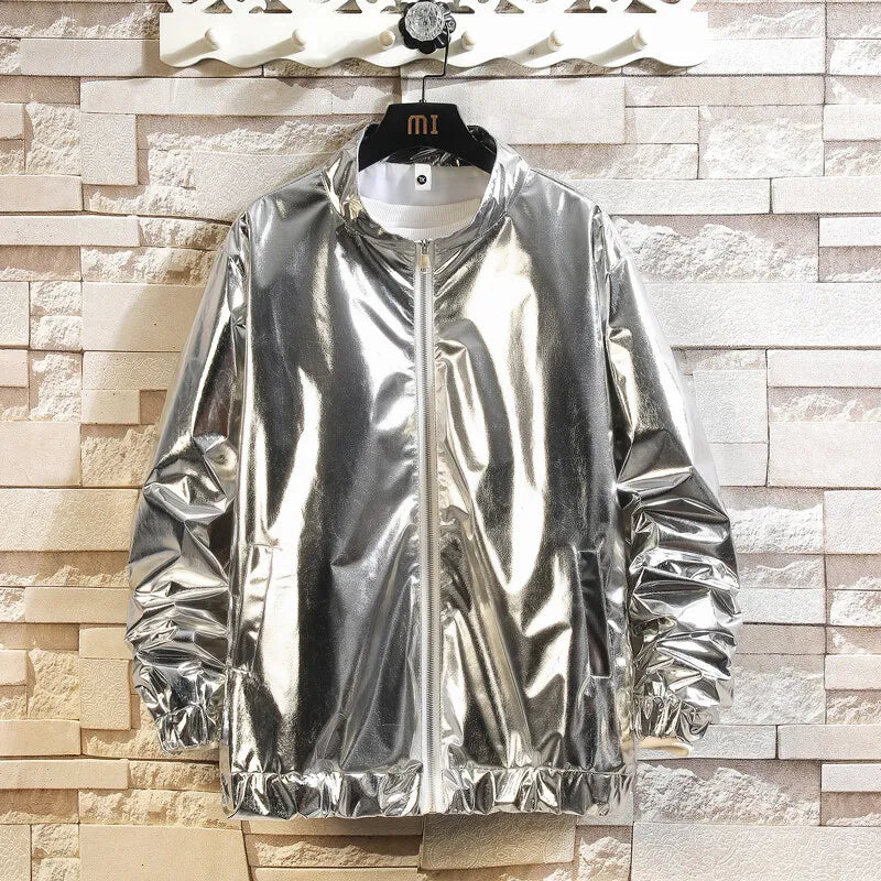 Unisex Jacket and Long Pants Tracksuit Stand Collar Sports Suit 2 Piece Set Men Women Cosplay Stage Performance Dance Costumes