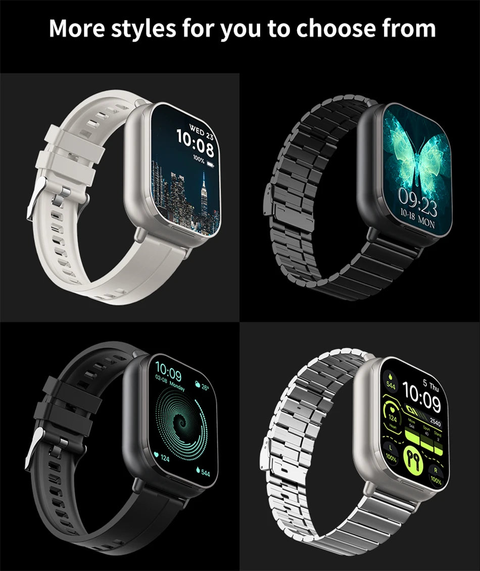 TWS 2 In 1 Smartwatch Earphones Sports Smart Watch Wireless Bluetooth Calling Health Monitor Fitness Record Watches With Headset