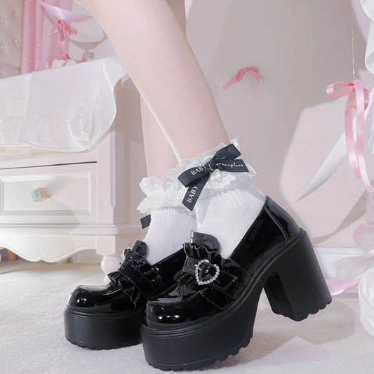 Thick Bottom Mary Jane Small Leather Shoes Women 2026 Autumn New Design Punk Lolita Shoes Women Fashion Versatile Loafers Casual