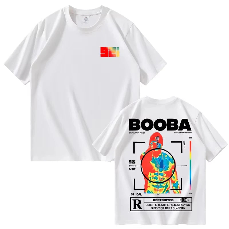 New B2O T-shirts Men Fashion Cotton BOOBA Printed Short Sleeve T Shirt Women Casual Harajuku Streetwear Tee Tops Men Clothing