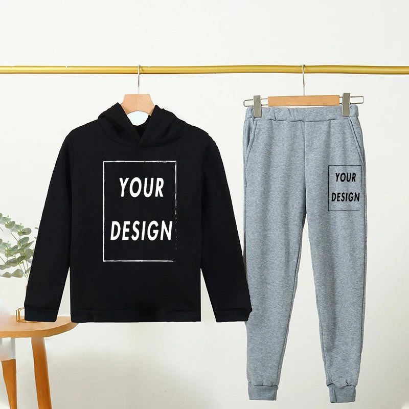 Kids Fashion 2pcs Pullover Hoodie+Pants Suits 1-8Y Years Boys Girls Casual Long Sleeve Sportswear Tracksuits Children Clothes