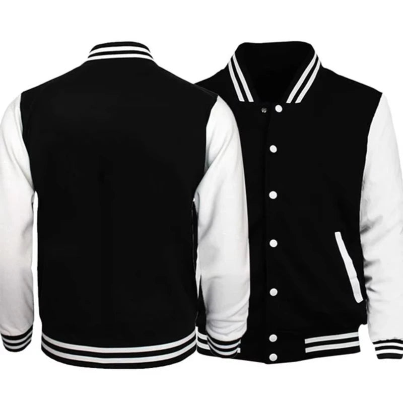 American Harajuku Style New Men's and Women's Baseball Uniform Jacket Korean Fashion Casual Versatile Color Block Couple Jacket