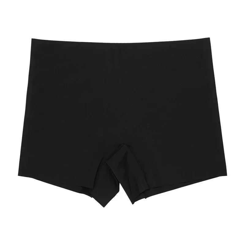 Safety Pants Women's Boxer Underwear Traceless Mid Waist plus-Sized plus Size Ice Silk Leggings Women Can Wear outside