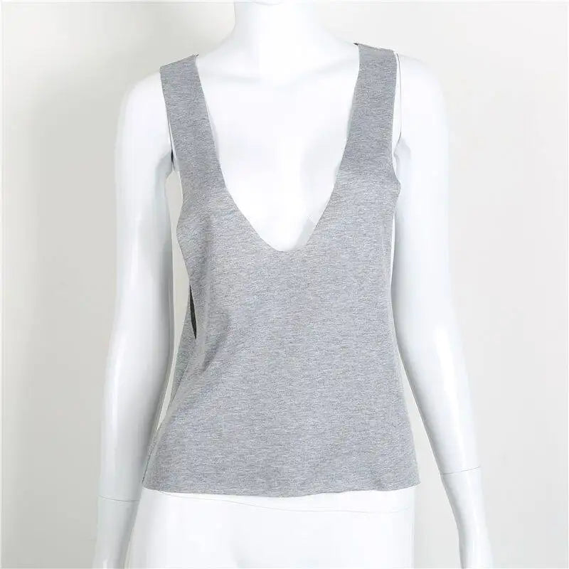 Sexy Camisole Top Women European Style Solid Color Short Sleeveless Racerback Loose Fit Basic Tank Summer Streetwear Hot Club