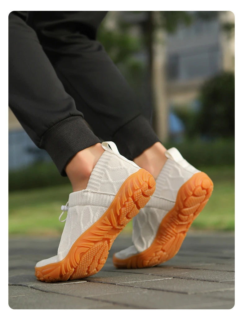 Minimalist Men's Barefoot Shoes Anti Slip Breathable Knitting Walking Shoes for Men Wear-resistant Lightweight Running Sneakers