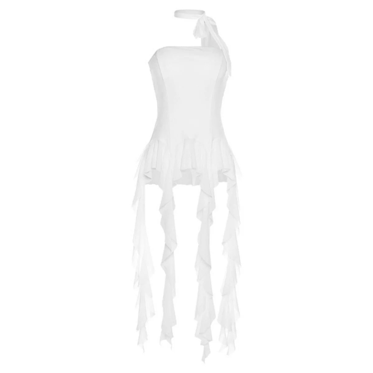 Irregular Fashion Sexy Ruffle Top Women Summer New Sleeveless Solid Tube Tops Lady Evening Party Club Off Shouder Streetwear