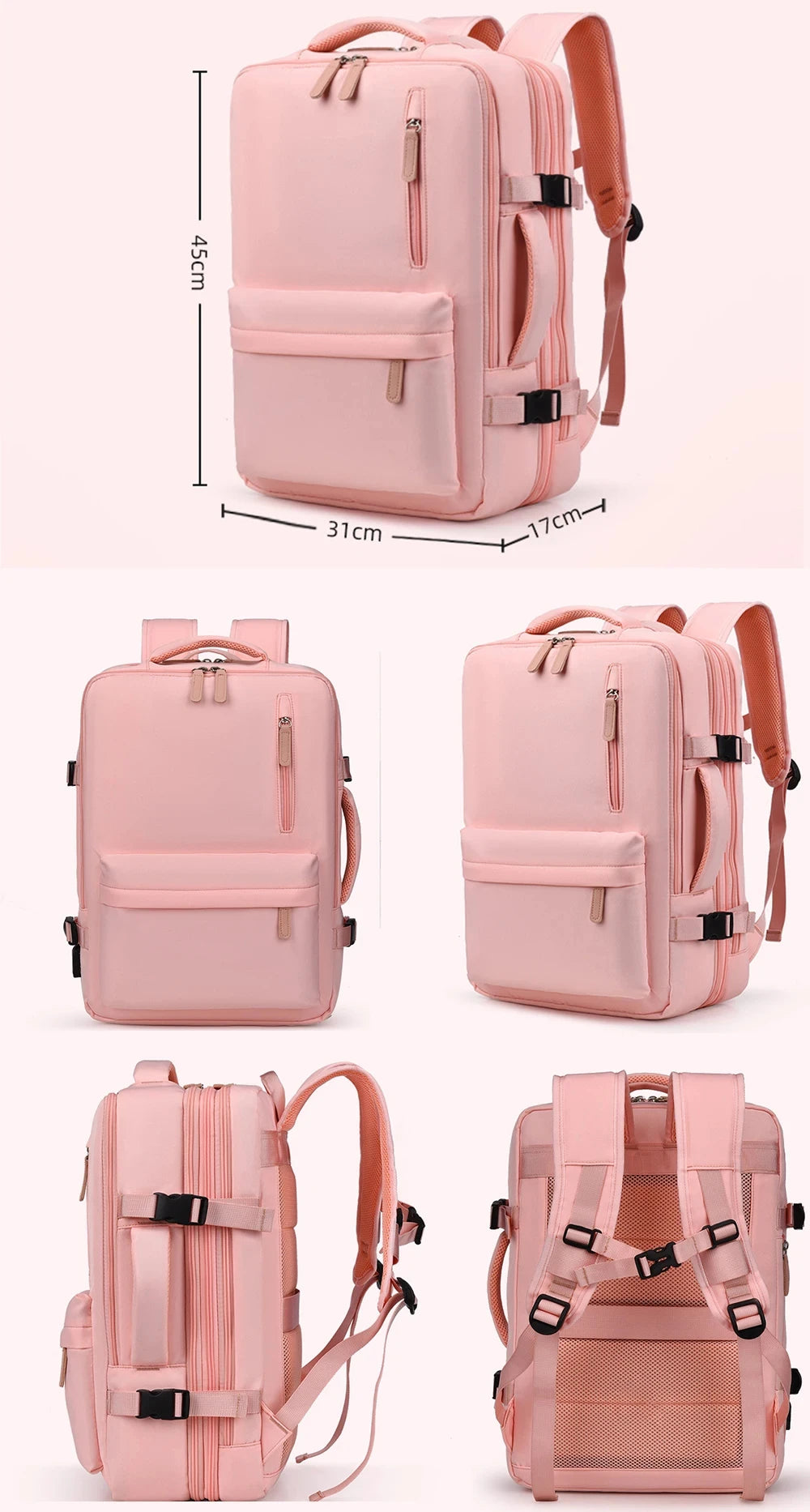Buylor Travel Backpack Women Easyjet Backpack 45x35x20 Cabin Luggage Backpack for Airplane Large Capacity Carry On Laptop Bags