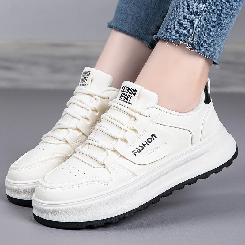 Comfortable Women's Sneakers 2026 New White Sneakers For Ladies Casual Shoes Women Fashion Flat Female Platform Shoes Woman