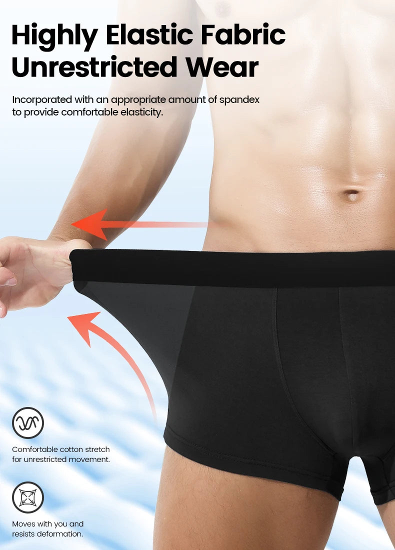 Men's underwear wholesale, European and American cross-border ice silk English size four-corner pants, large size underpants
