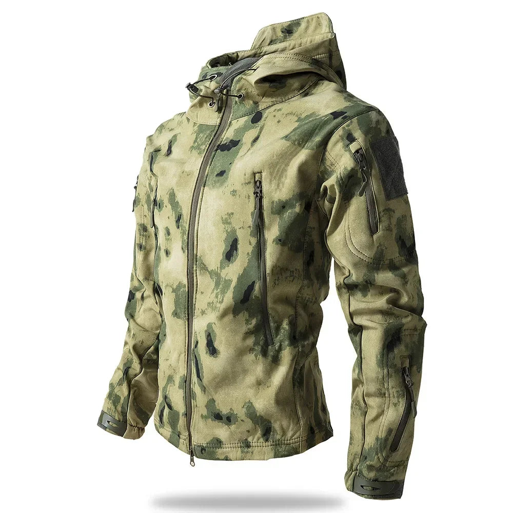 Classic outdoor men's winter and autumn wool jacket tactical waterproof fishing hiking camping windproof wool coat warm coat