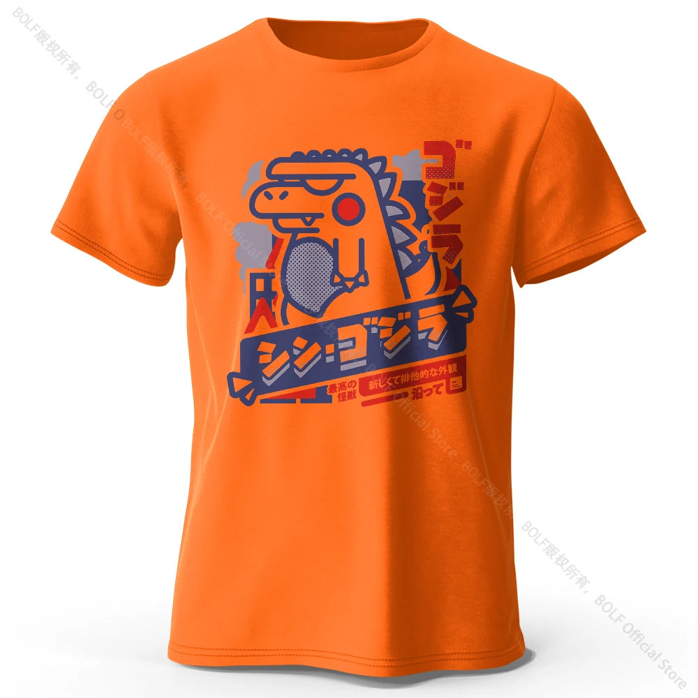 S-5XL Harajuku Kawaii Animal Printed 100% Cotton T-Shirt, Lightweight Round Neck Short Sleeve Tee, Unisex Casual Wear