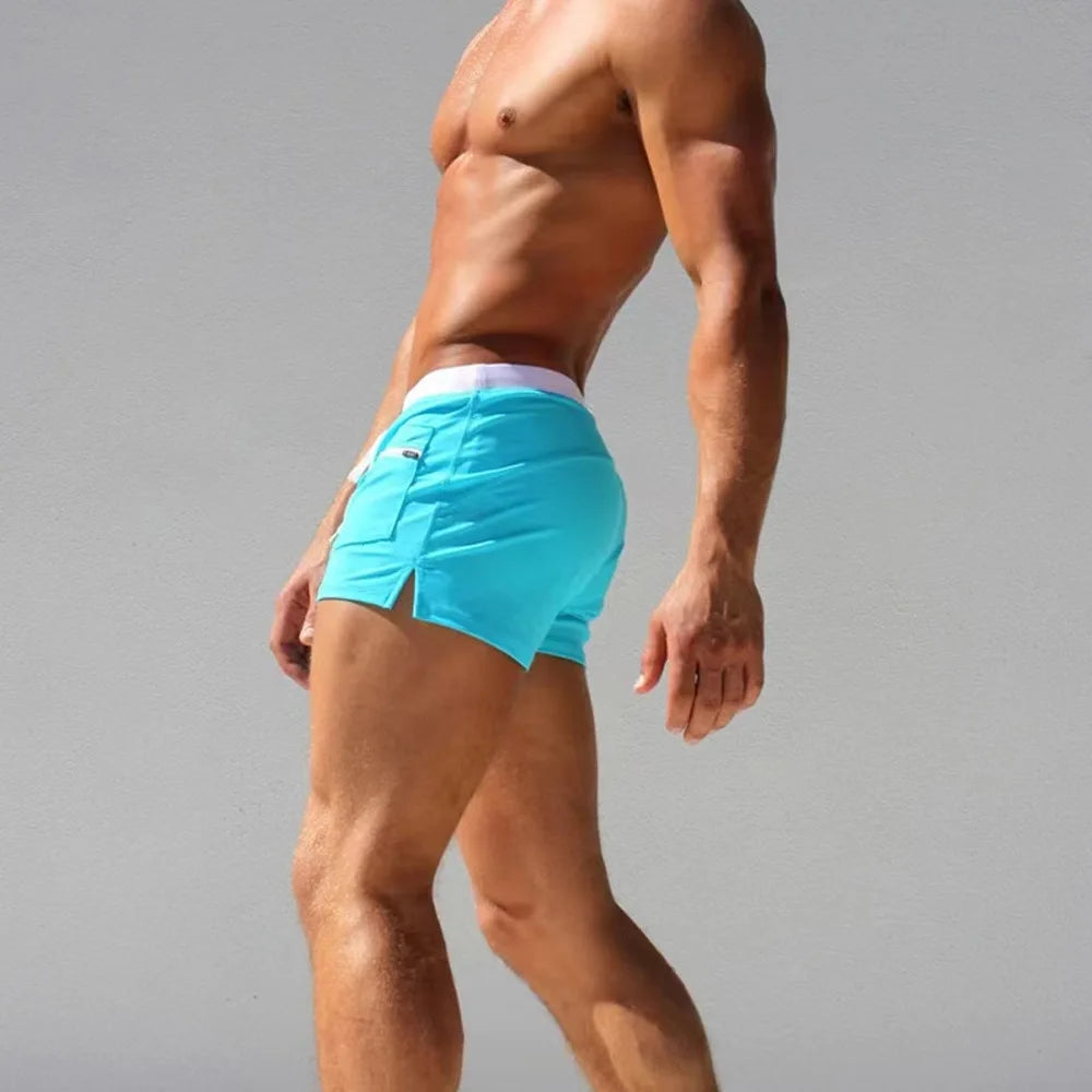 2026 Summer Men Swimwear Swimsuits Swimming Sexy Shorts Trunks Mens Swim Sunga Beach Surf Board Shorts Briefs Swimming Trunks
