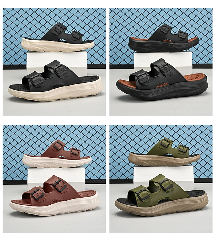 New Men's Sandals 2026 Summer Outdoor Fashion Comfortable Thick soled Casual Shoes Large Lightweight Non slip Walking Slippers