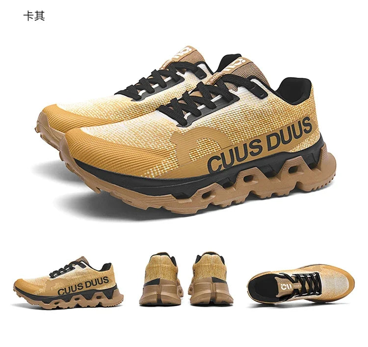 Men's Running Shoes Outdoor Couple Trainer Race Sneakers Off-road Shoes Cushioning Jogging Non-Slip Breathable Mesh Luxury Shoes
