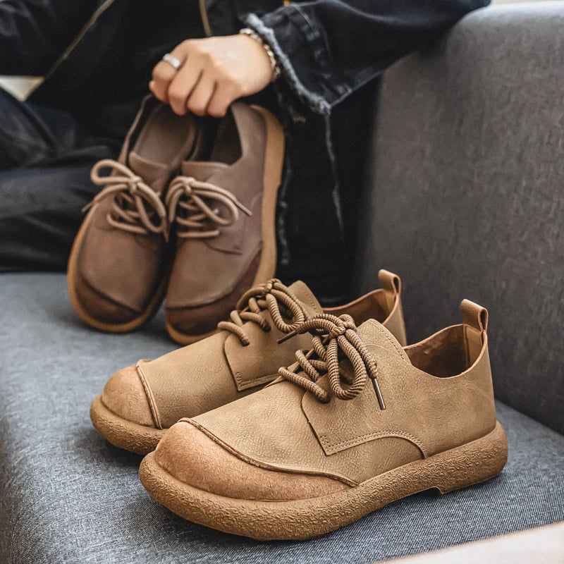 Luxury Brand Men's Casual Shoes Fashion Handmade Walking Shoes Lightweight Leisure Footwear Outdoor Sneakers Leather Work Shoes