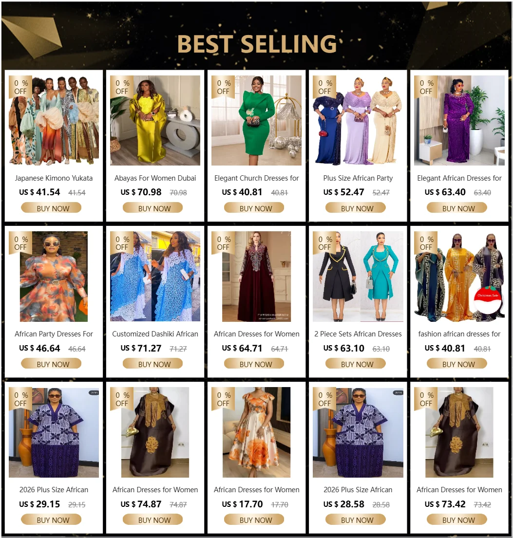 African Style Dresses For Women 2026 Africa Clothing Summer Elegant Ankara Dresses Super Elastic Fashion African Dress For Lady