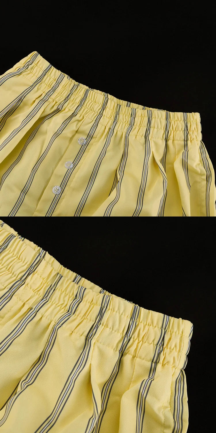 Casual Striped Long Sleeve Shirt And High Waist Skirt Two-Piece Set Women's Fashion Spring Outfit Teen Girls Casual Wear