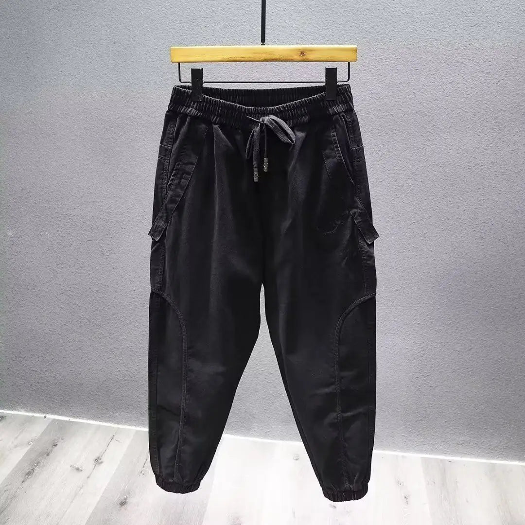 Men's Clothing Overalls Spring Autumn Japanese Style Loose Retro Leggings Trousers Casual Pants