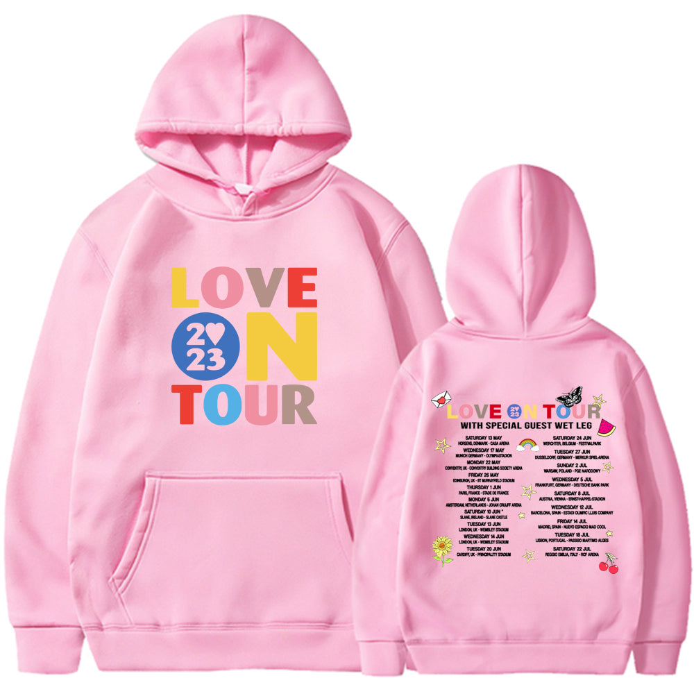 Love on Tour 2023 Hoodie HS Concert Hooded Sweatshirt Music Lover Aesthetic Pullovers Unisex Graphic Hoodies Love on Tour Merch