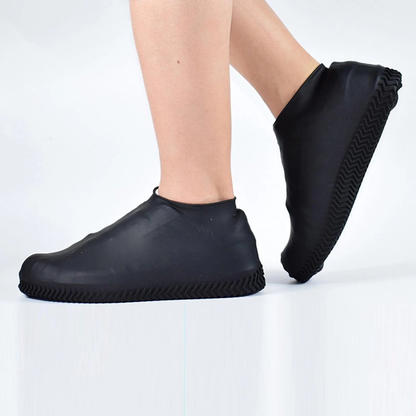 Waterproof Shoe Covers,Non-Slip Water Resistant Overshoes,Thicken Silicone Rubber Rain Shoe Cover Protectors For Kids Men,Women