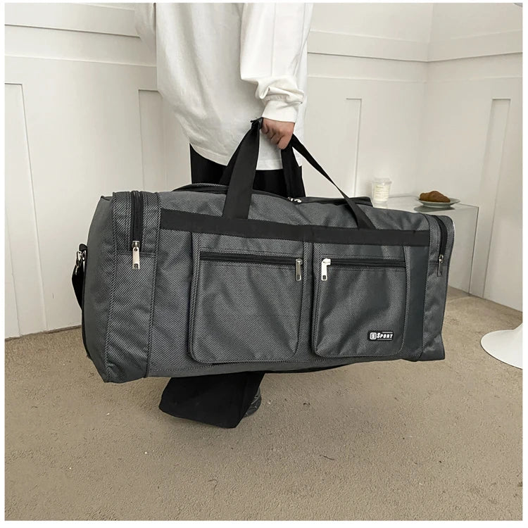 Women Men Nylon Travel Duffel Bag Carry On Luggage Bag Men Tote Large Capacity Weekender Gym Sport Holdall Overnight Bag Pouches