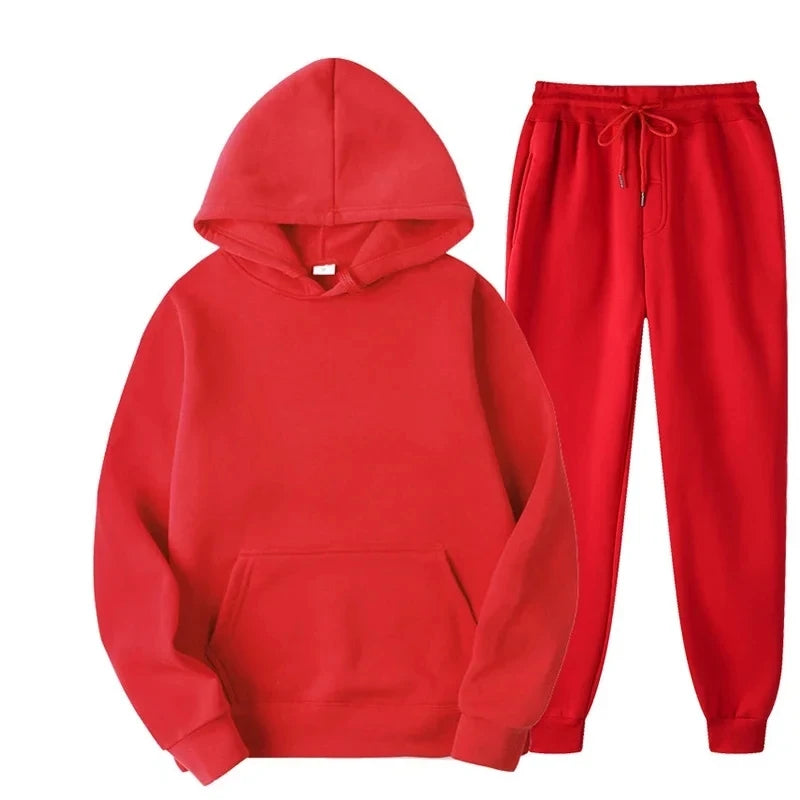 Men's sportswear hoodie set hoodie+pants sportswear spring and autumn set jogging pants running men's sportswear