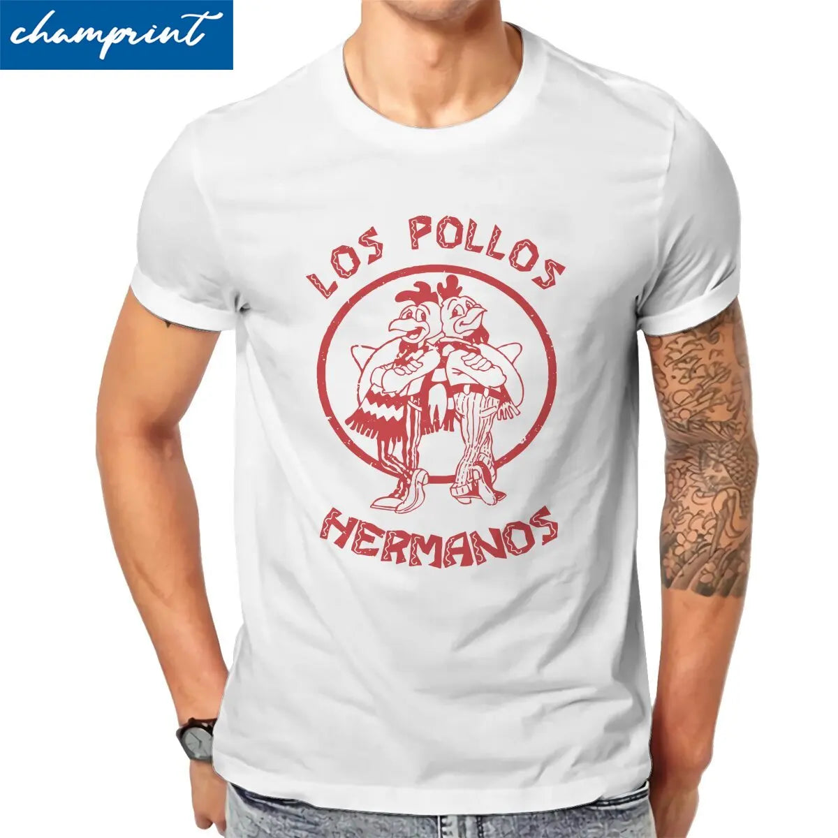 Funny Breakings Bads T-Shirt Men Crewneck Cotton T Shirt Chicken Brothers Short Sleeve Tees Printing Tops