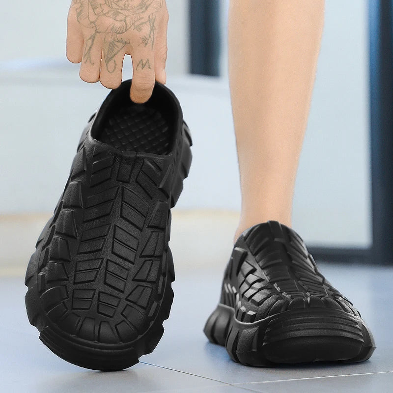 New Coming Men Chef Shoes Anti Slip Work Shoes Lazy Slippers Casual Trendy Slipper One Step Fashion Garden Shoes For Beach