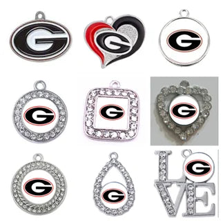 Customizable Design University Sports Team Letter “ G ”Dangle Charms Pendant For DIY Bracelet Necklace Jewelry Making 20pcs/lot