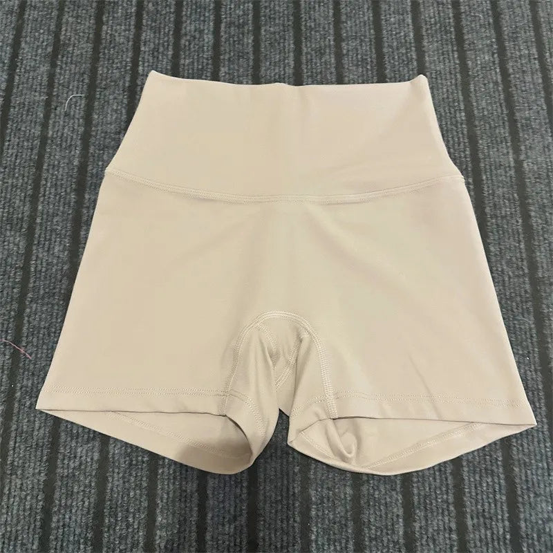 Solid Color High Waist Yoga Ultrashort Leggings Soft Women Gym Athletic Tight Sport Short Compression Comprehensive Training Jog