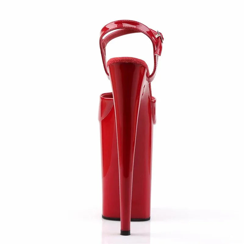 Gothic Rivet Cross dressing 26cm High Heels sandals platform 10inch Stiletto Heels Exotic open toe Stripper shoes pole dancing