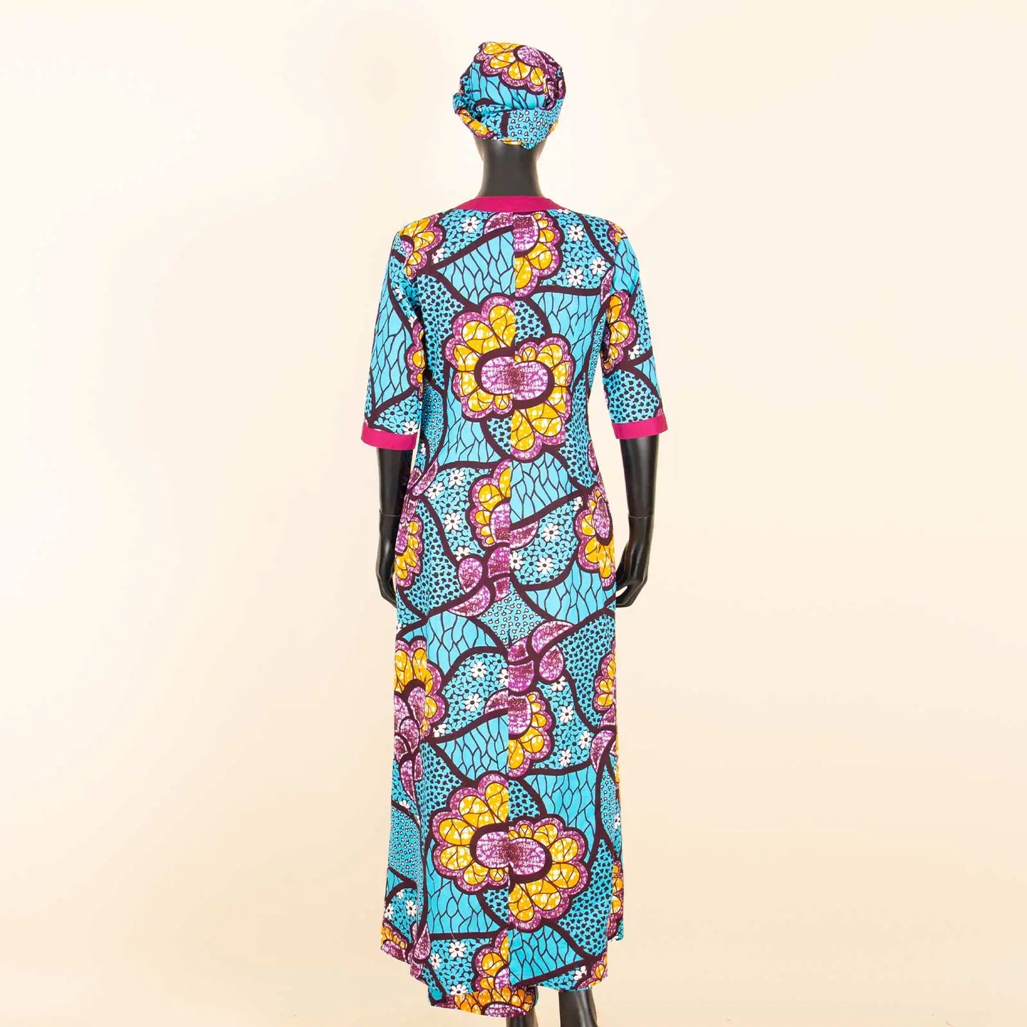 African Clothes for Women New Fashion Women Jacket Long Coat and Pants with Headscarf Ankara Print Elegant Party Dress 2426005
