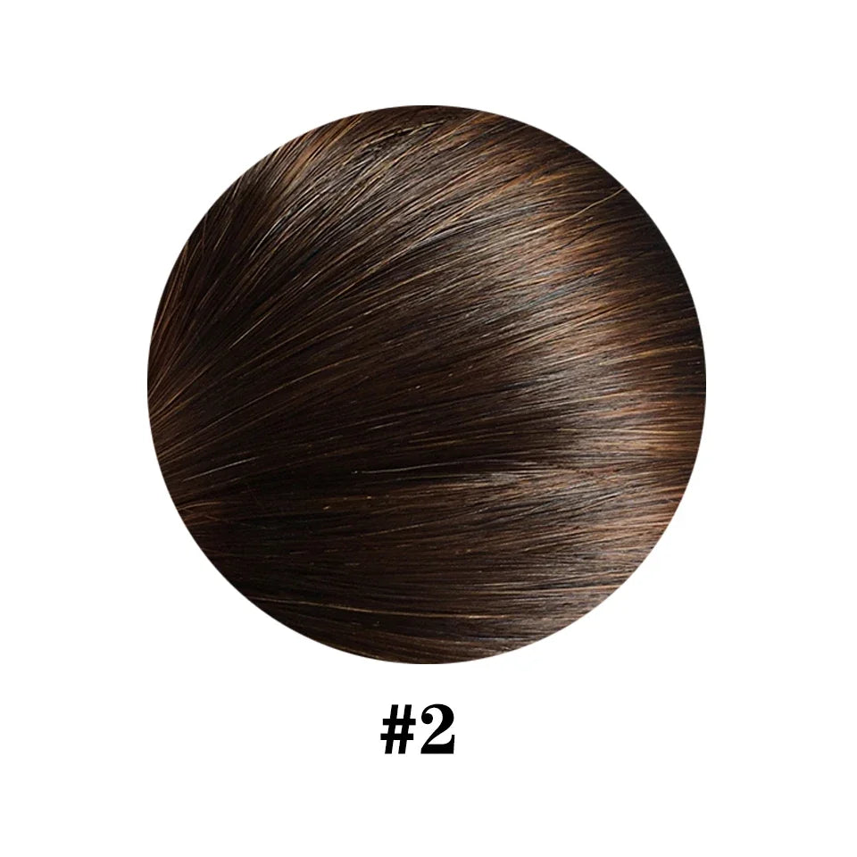 26 Inches Straight Drawstring Ponytail Clip In Ponytail Extensions Natural Color 100% Brazilian Human Hair Wrap Around Ponytails