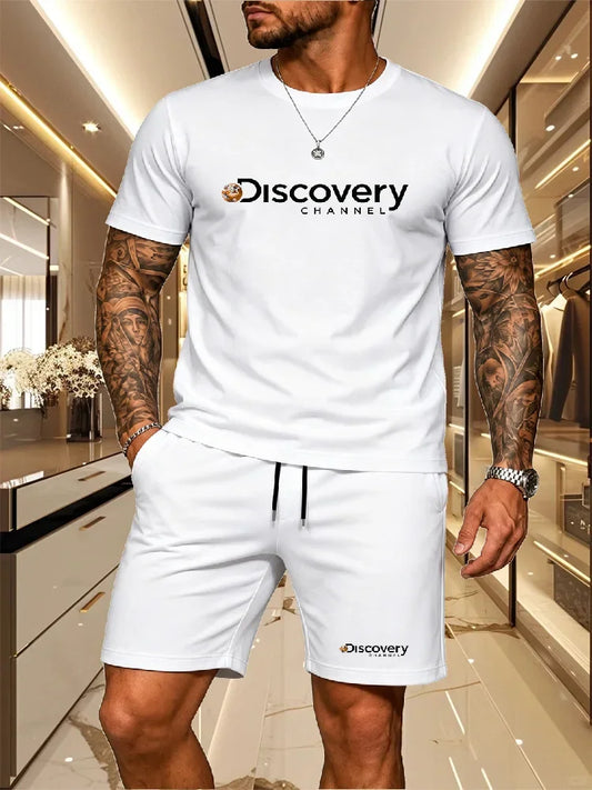 2026 Summer Men's Street Style Two piece Quick Dry Fitness Running Set Hot Selling Fashion Casual Wear